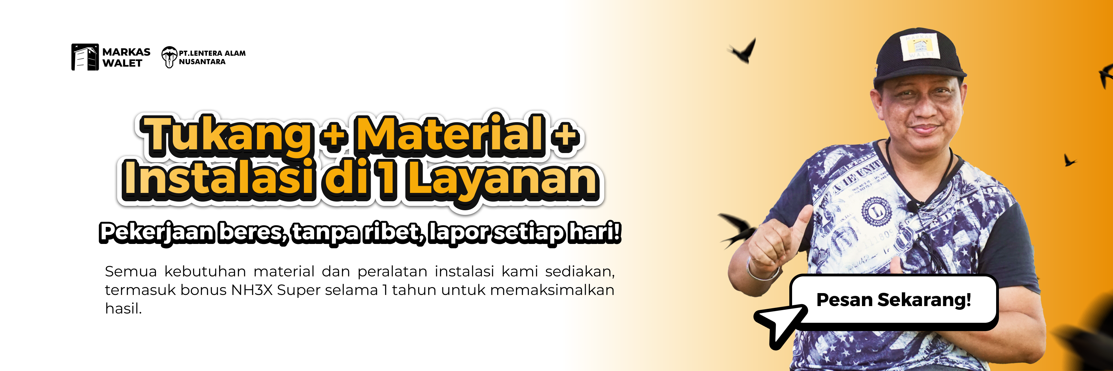 Tukang, Material, Instalasi di 1 Layanan